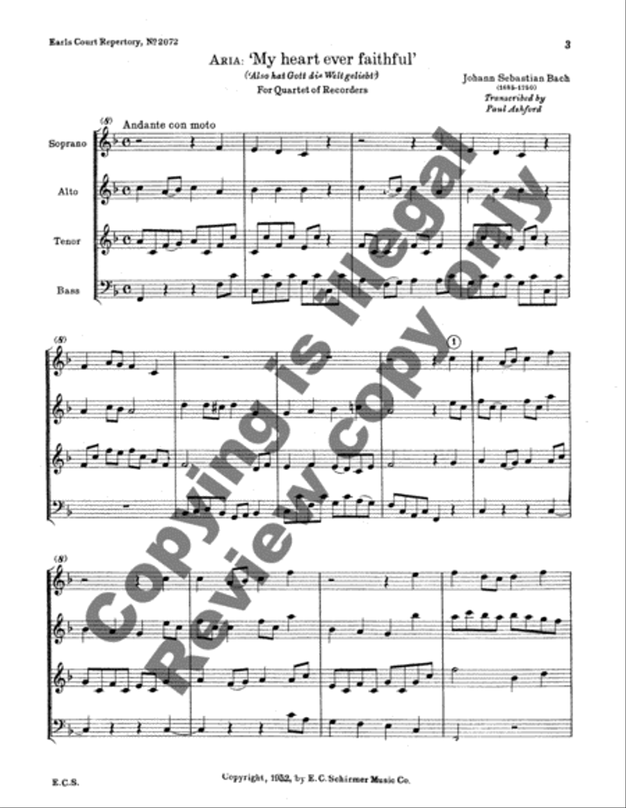 My Heart Ever Faithful My Heart Ever Faithful 4-Part scores gallery preview page 6