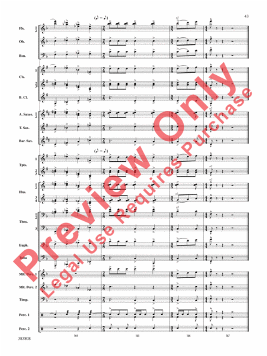 And In the End It Was Earth Concert Band scores gallery preview page 44