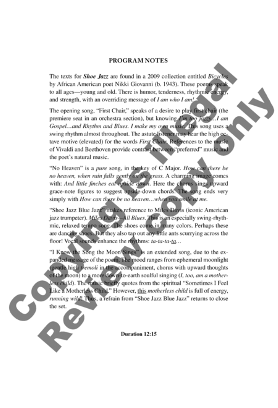 Shoe Jazz (Choral Score) Shoe Jazz (Choral Score) 2-Part scores gallery preview page 3