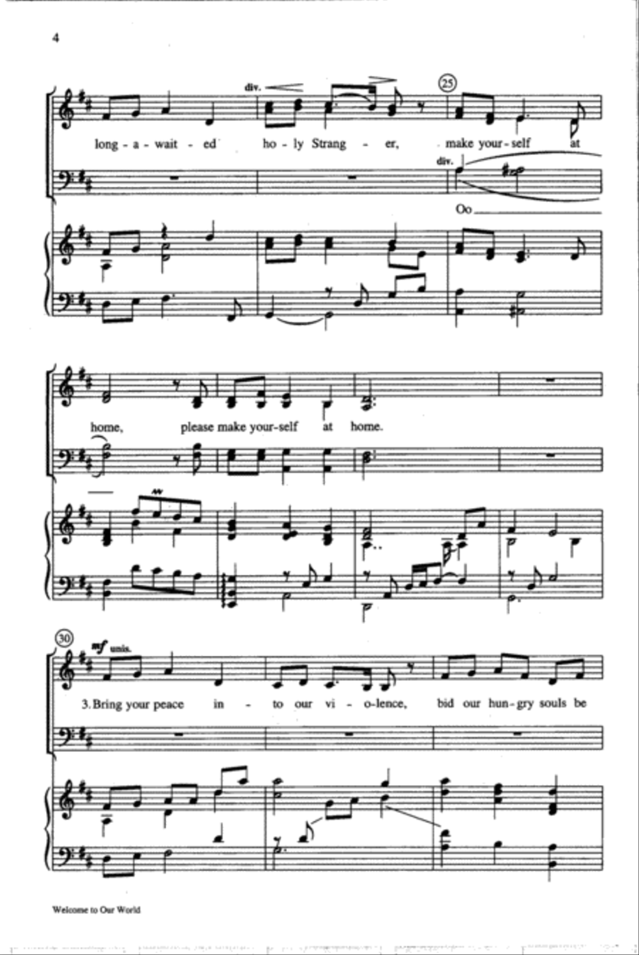 Welcome to Our World 4-Part scores gallery preview page 4