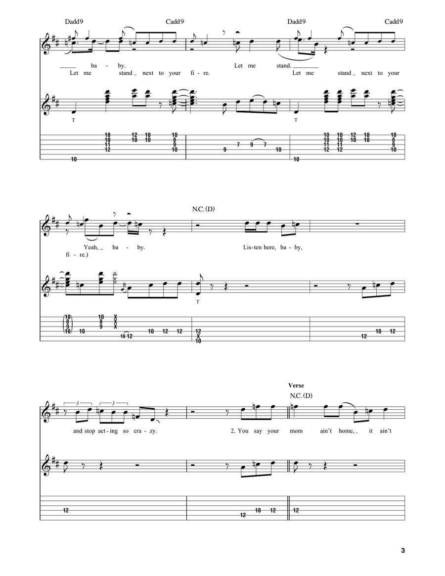 Fire Acoustic Guitar scores gallery preview page 3