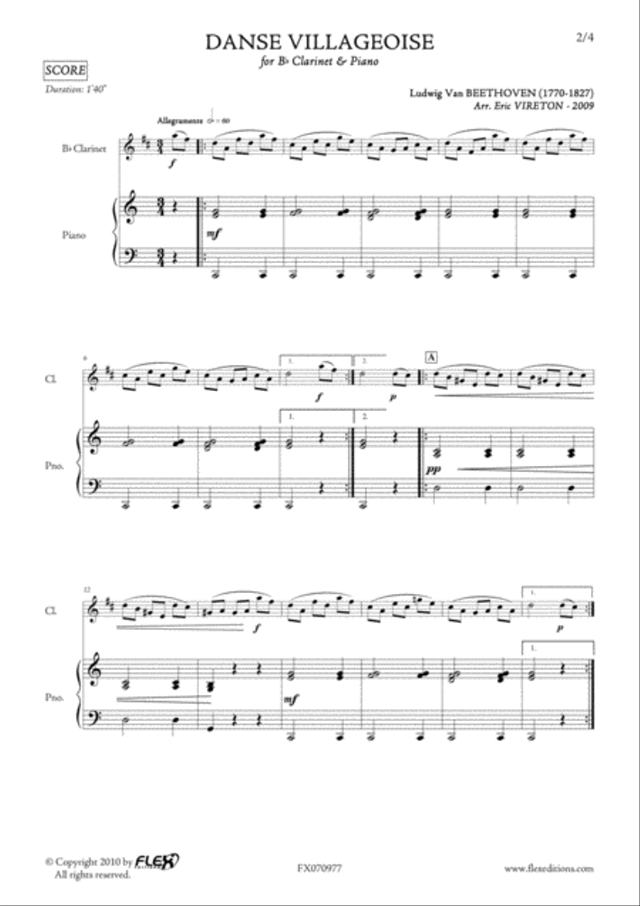 Village Dance Village Dance B-Flat Clarinet scores gallery preview page 2