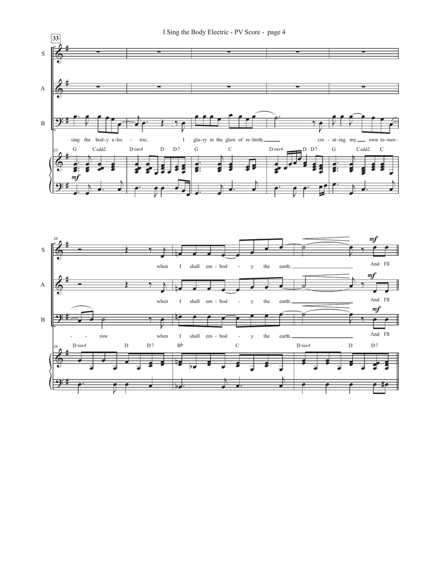 I Sing The Body Electric 3-Part scores gallery preview page 4