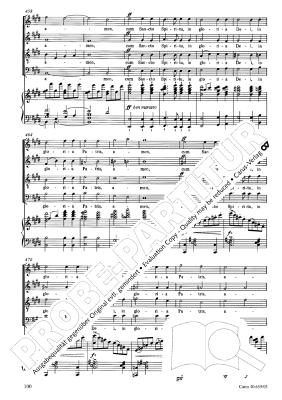 Mass in A flat major (Messe in As) 4-Part scores gallery preview page 101