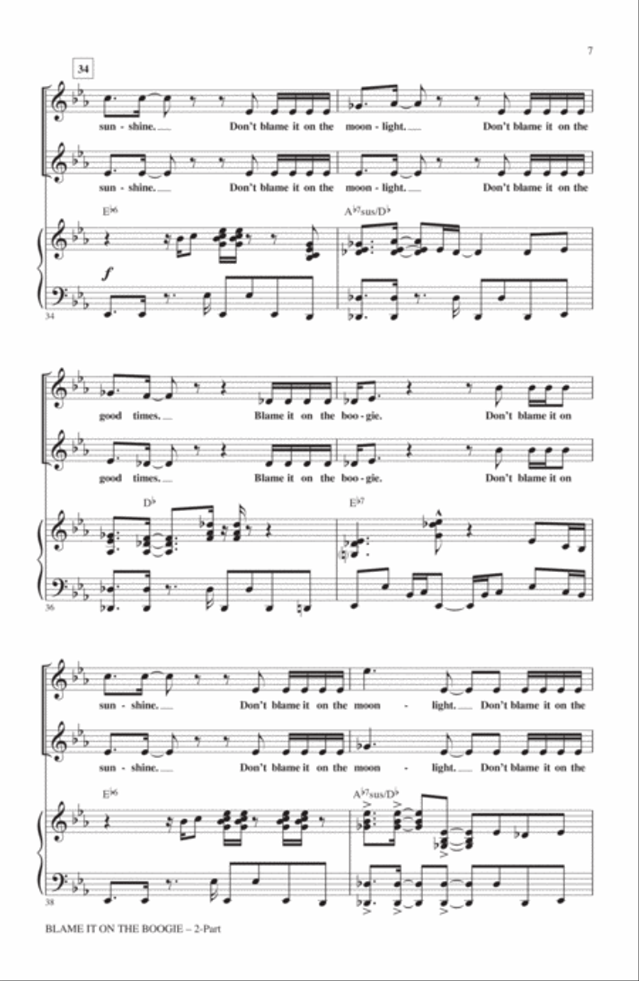 Blame It On The Boogie 2-Part scores gallery preview page 6