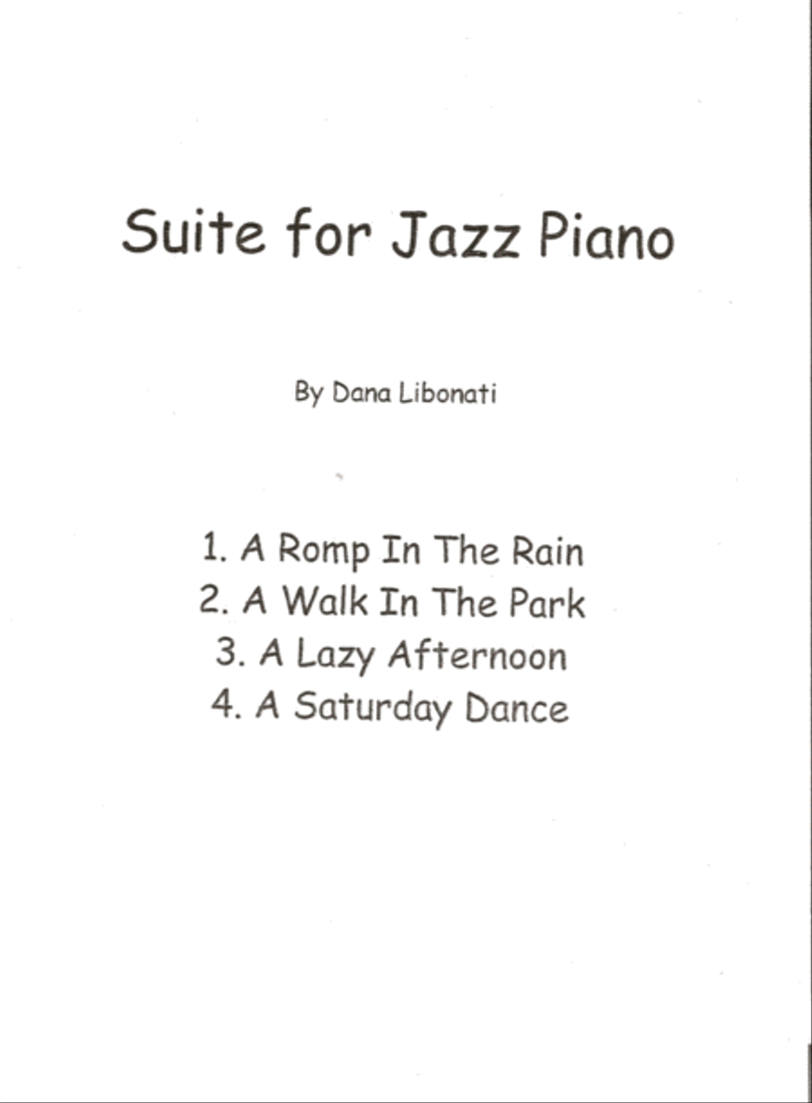 Suite for Jazz Piano - A Walk in the Park Piano Solo scores gallery preview page 1