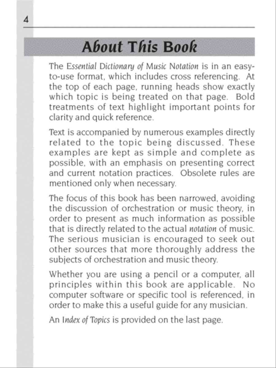 Essential Dictionary of Music Notation