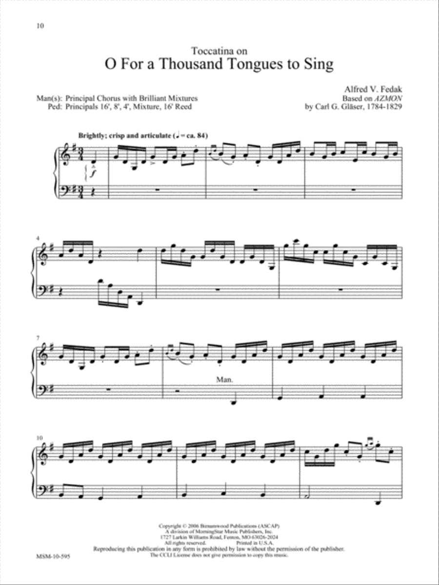 A Wesley Organbook: Eight Hymn Tune Preludes Organ scores gallery preview page 8