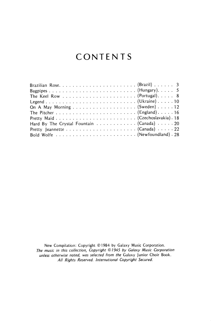 The K. K. Davis Junior Choir Book of International Folksongs SA scores gallery preview page 1