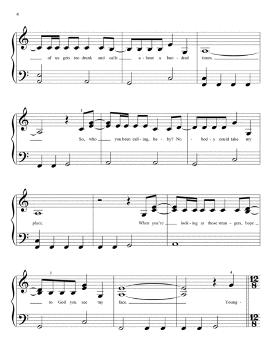 Youngblood Youngblood Easy Piano scores gallery preview page 4