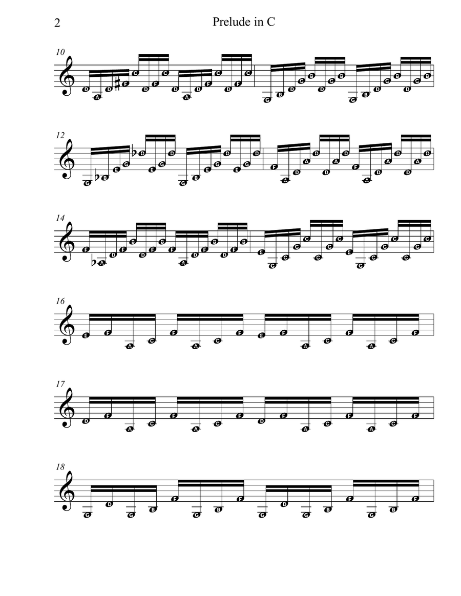 Prelude in C Bach for Violin Violin Solo scores gallery preview page 2