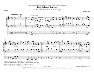Bethlehem Today - Organ