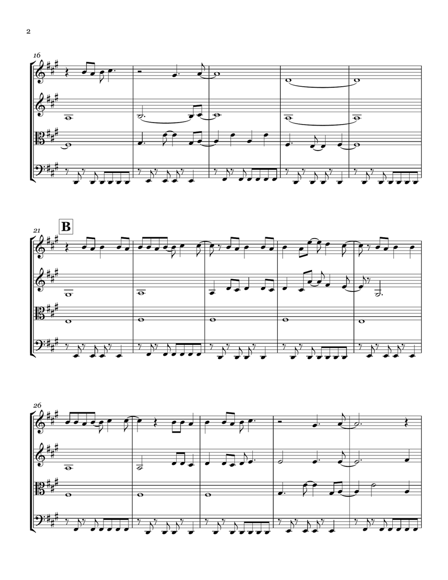 Ocean Avenue String Quartet scores gallery preview page 2
