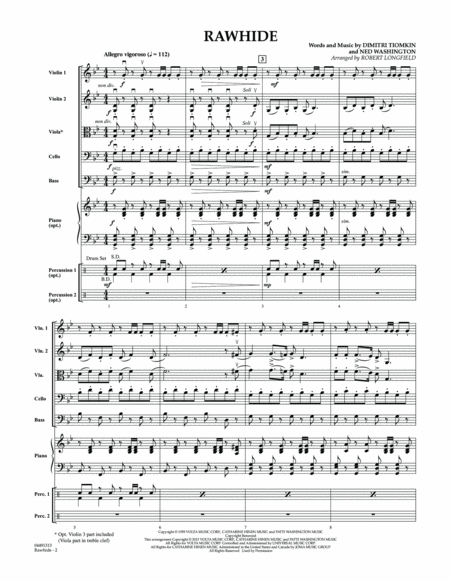 Rawhide - Conductor Score (Full Score)