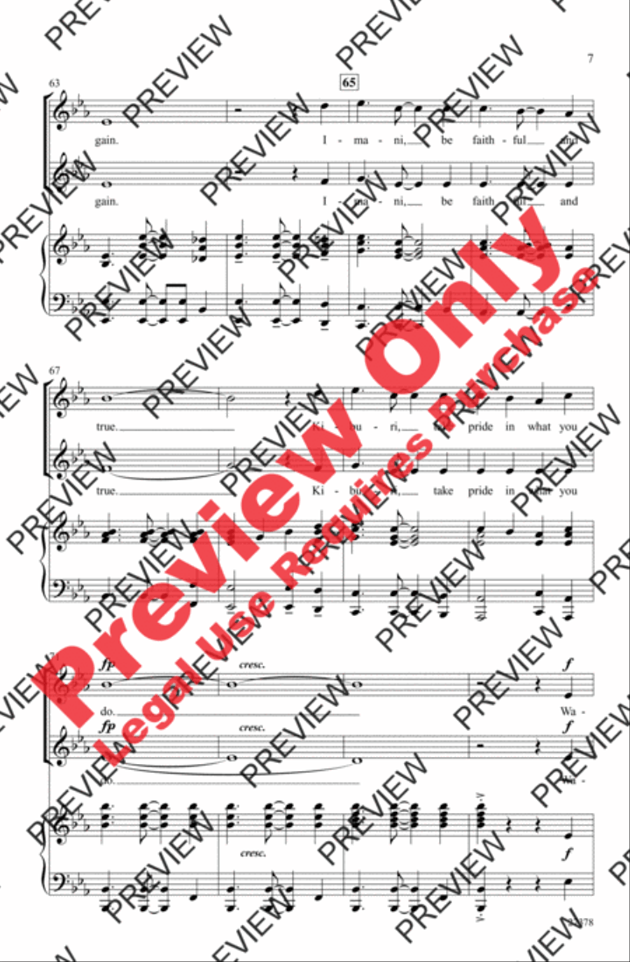 Wakati wa Amani 2-Part scores gallery preview page 7