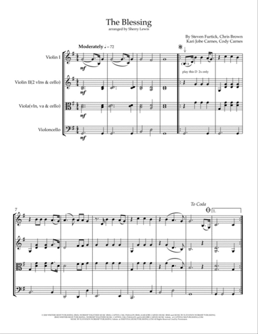 The Blessing String Trio scores gallery preview page 4