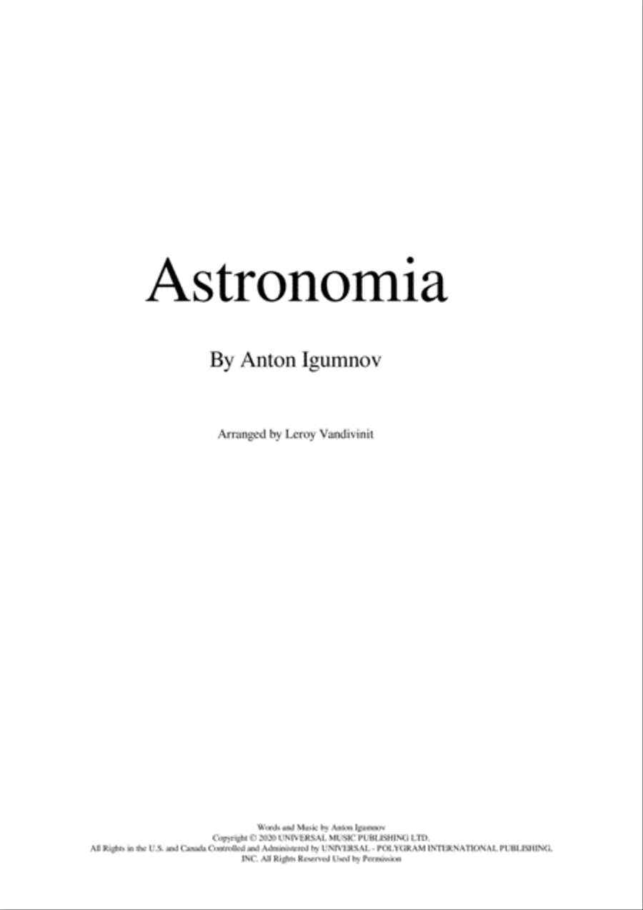 Astronomia Astronomia Concert Band scores gallery preview page 1