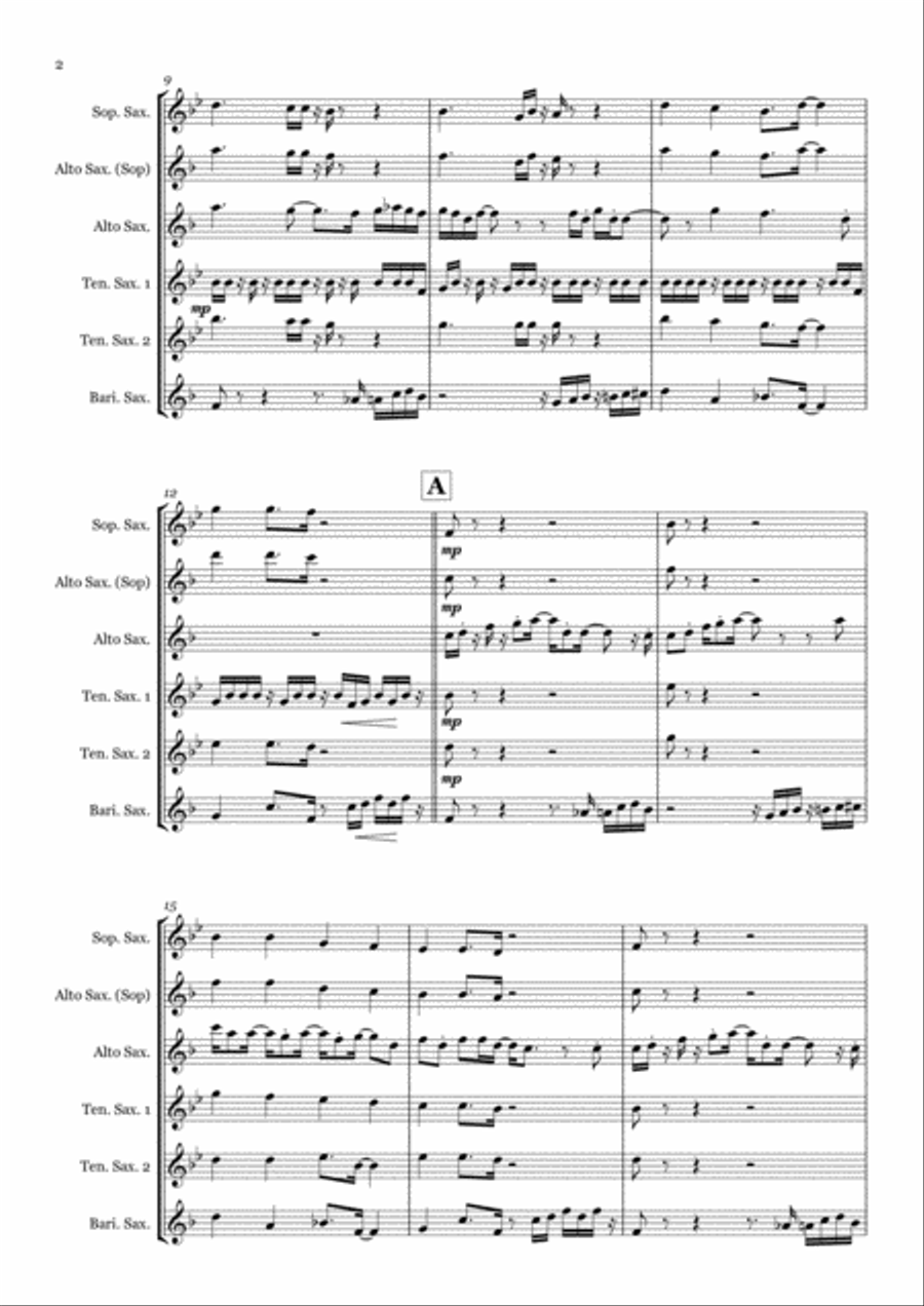 I Want You Back Saxophone Quintet scores gallery preview page 2