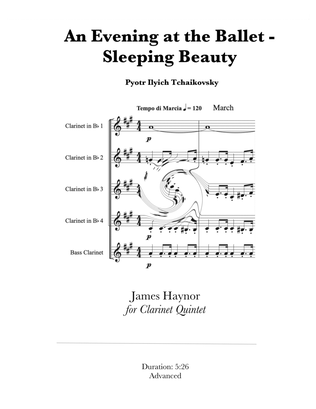 Book cover for A Night at the Ballet - Sleeping Beauty for Clarinet Quintet