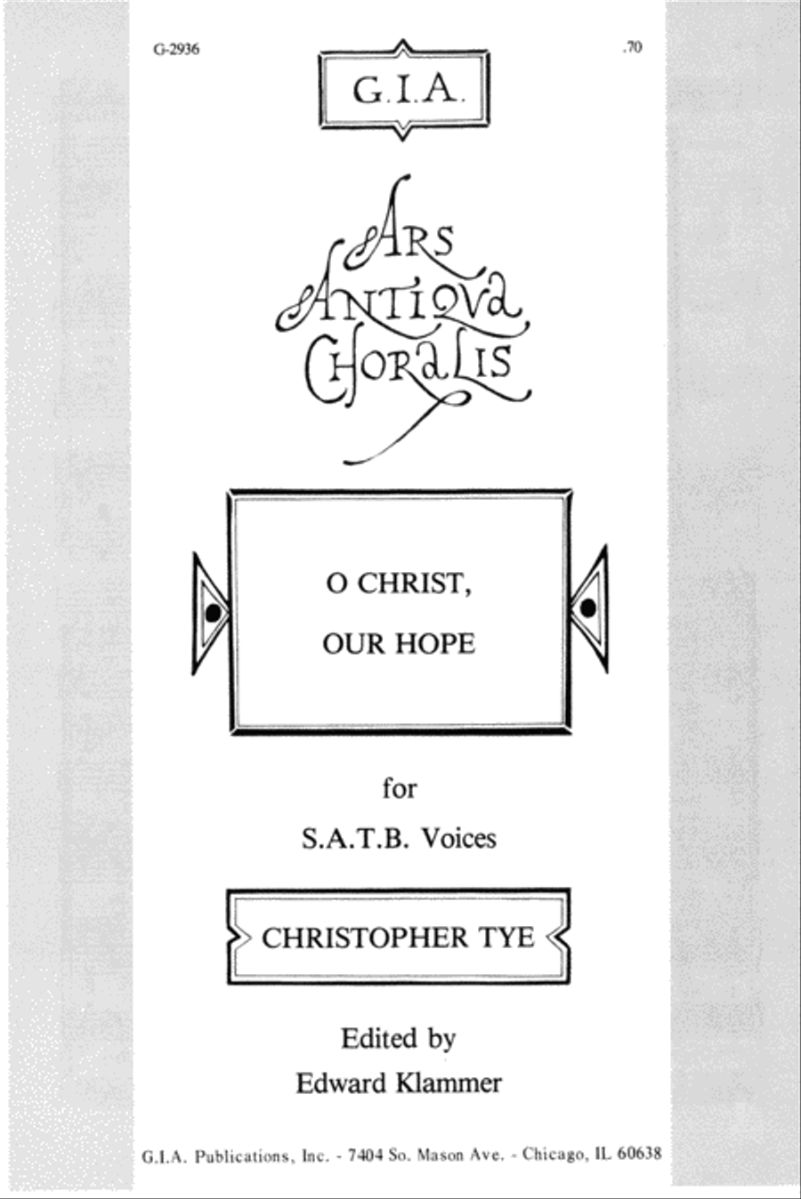 O Christ, Our Hope 4-Part scores gallery preview page 1