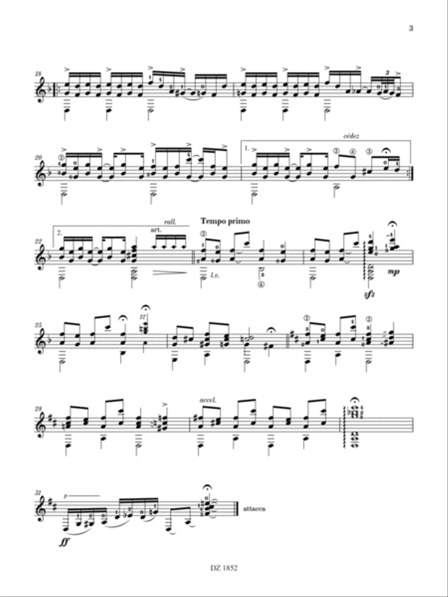 Éclats de Ré Classical Guitar scores gallery preview page 3
