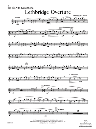 Lethbridge Overture: E-flat Alto Saxophone