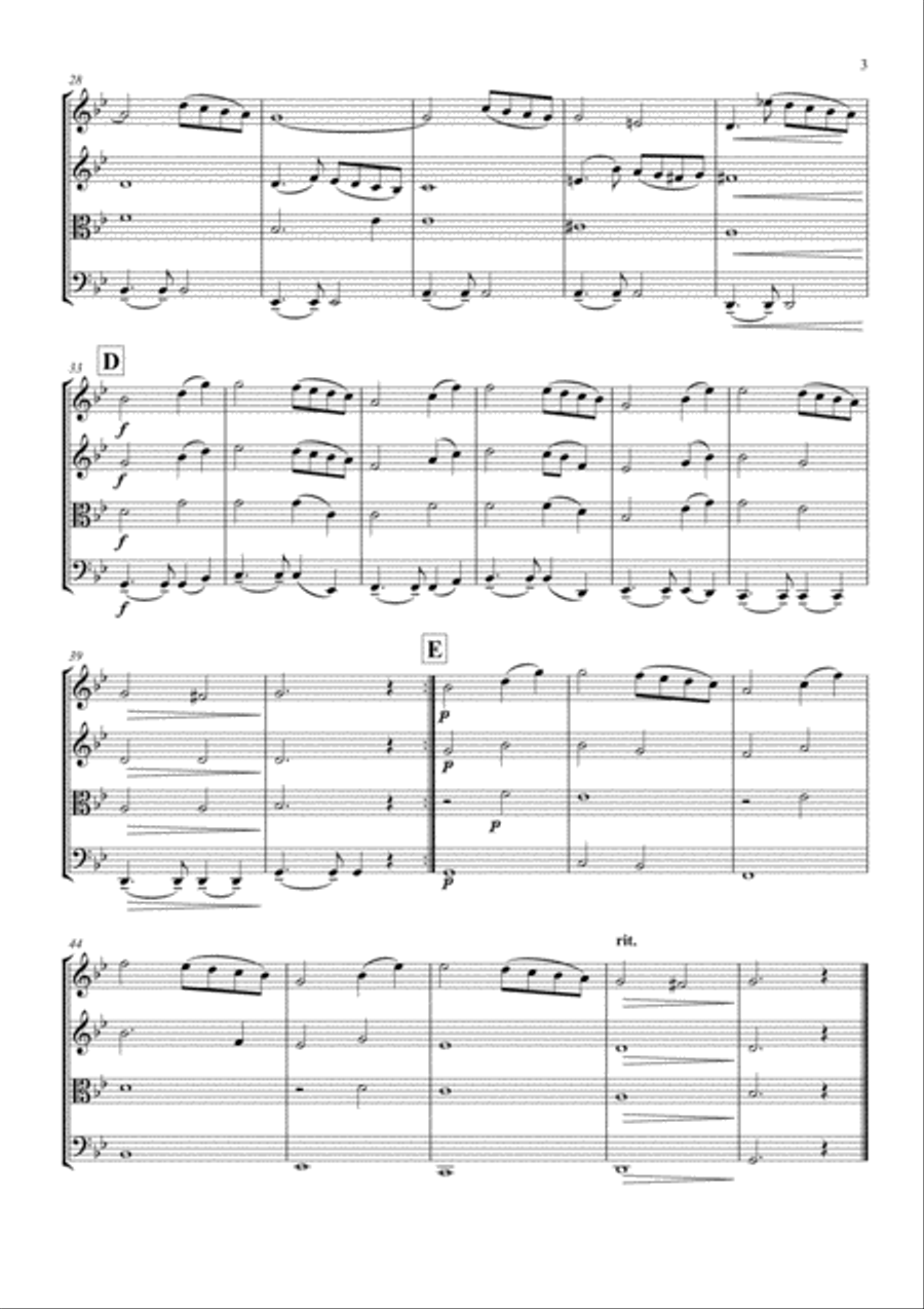 Ave Maria by G. Caccini - String Quartet String Quartet scores gallery preview page 3