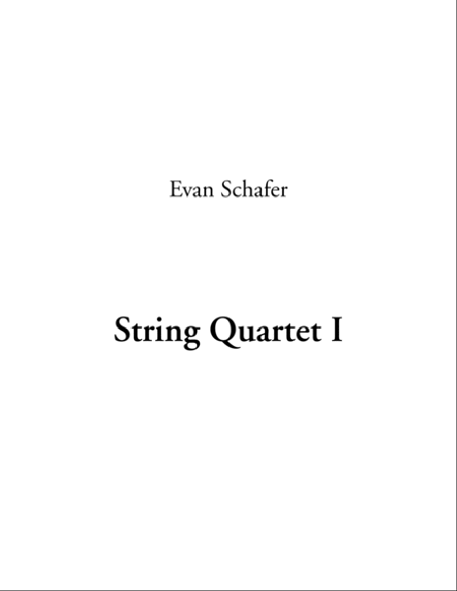 String Quartet (2010) String Quartet scores gallery preview page 1