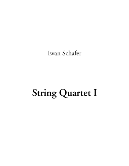 String Quartet (2010)