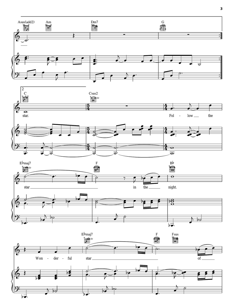 Wandering Pilgrim Piano, Vocal, Guitar scores gallery preview page 3