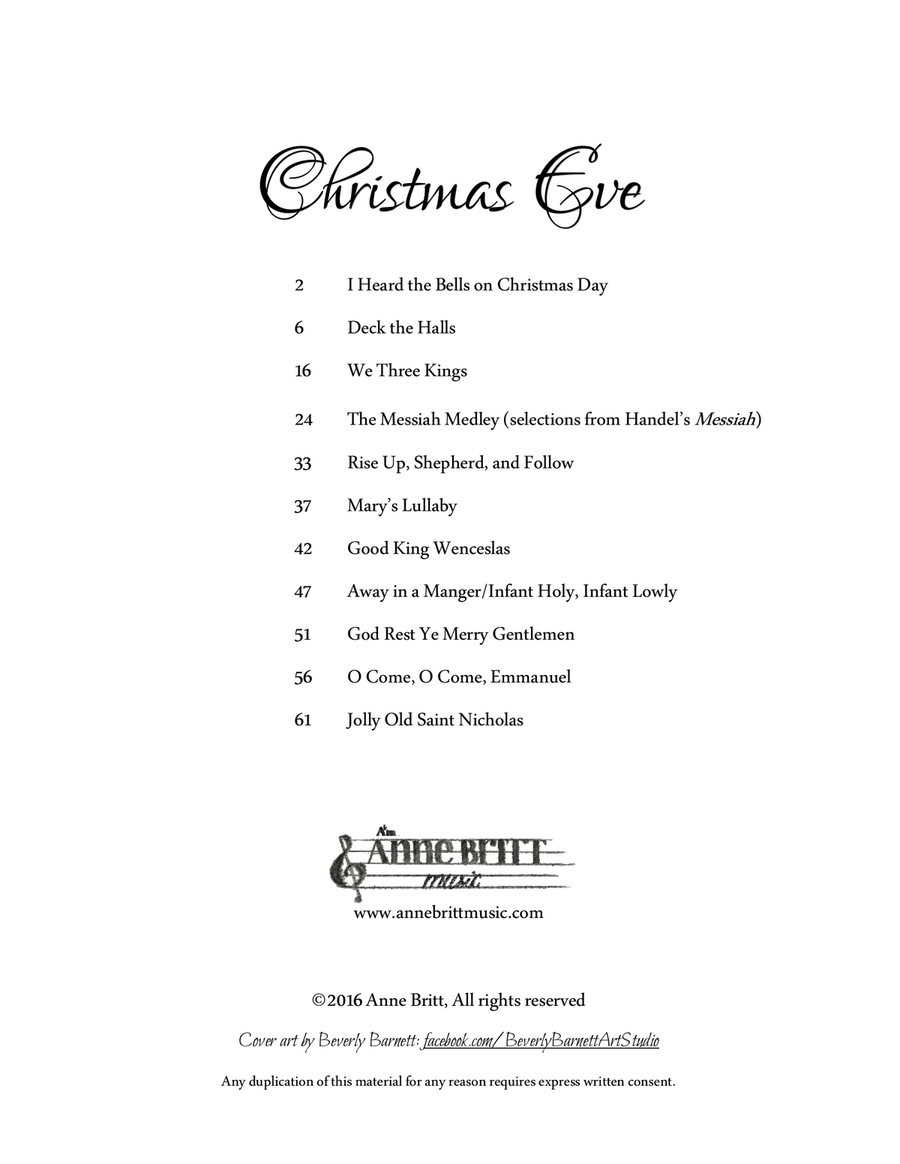 Christmas Eve songbook Piano Solo scores gallery preview page 2