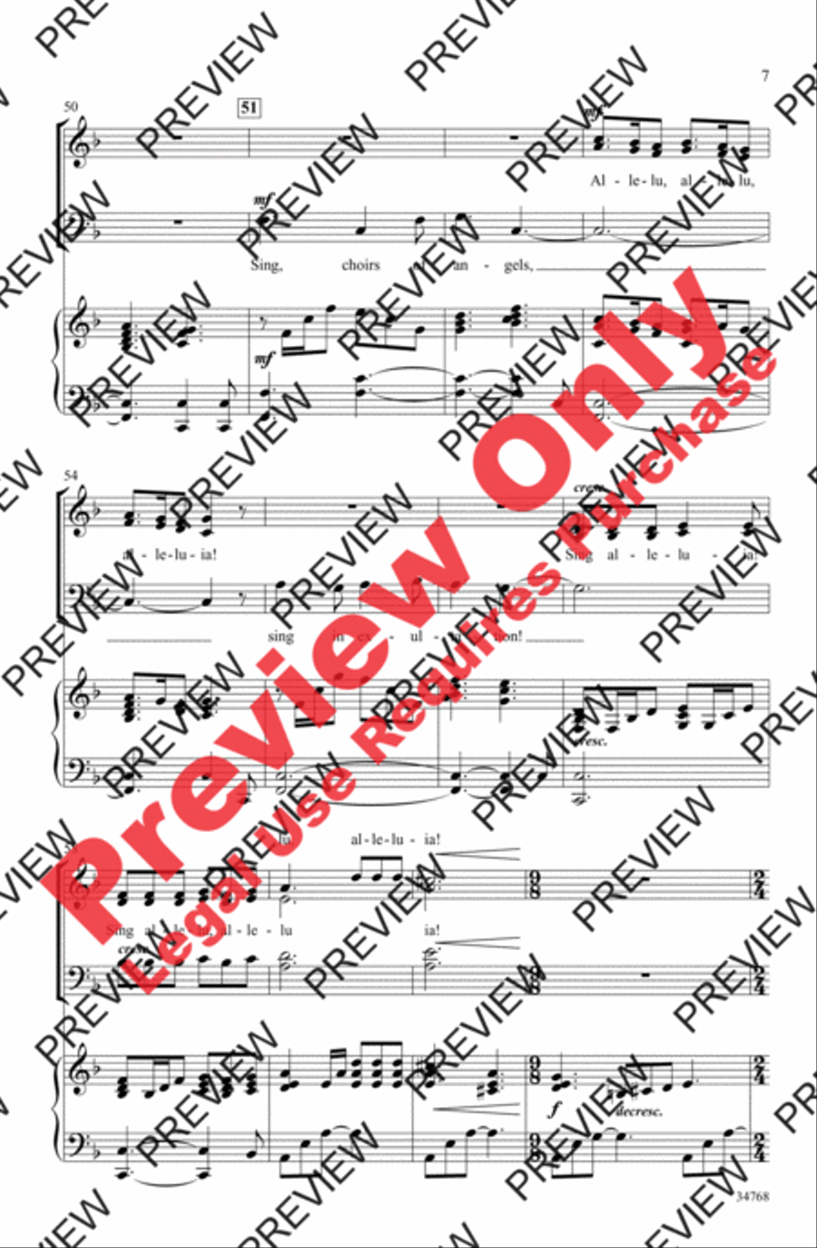 Angels' Gloria Angels' Gloria 4-Part scores gallery preview page 7