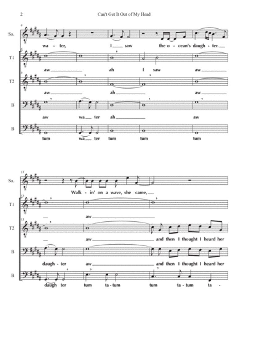 Can't Get It Out Of My Head TTBB scores gallery preview page 2