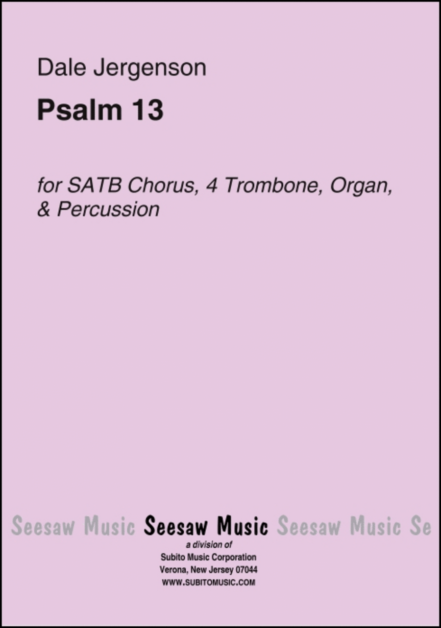 Psalm 13 4-Part scores gallery preview page 1