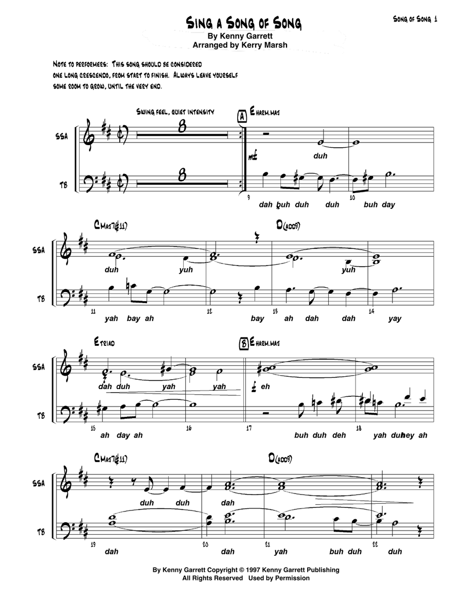 Sing A Song Of Song Divisi scores gallery preview page 1