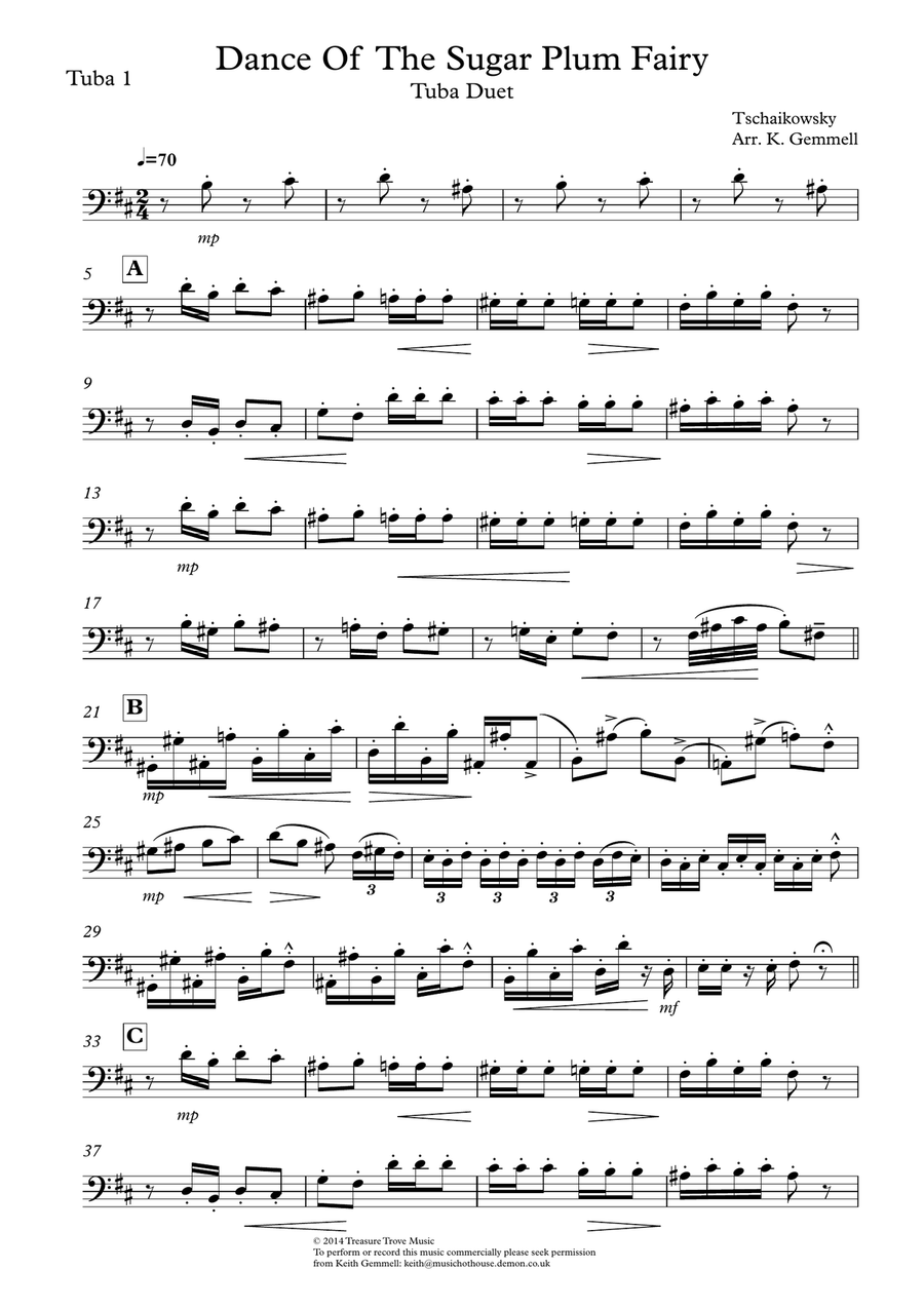 Dance Of The Sugar Plum Fairy: Tuba Duet Brass Duet scores gallery preview page 4