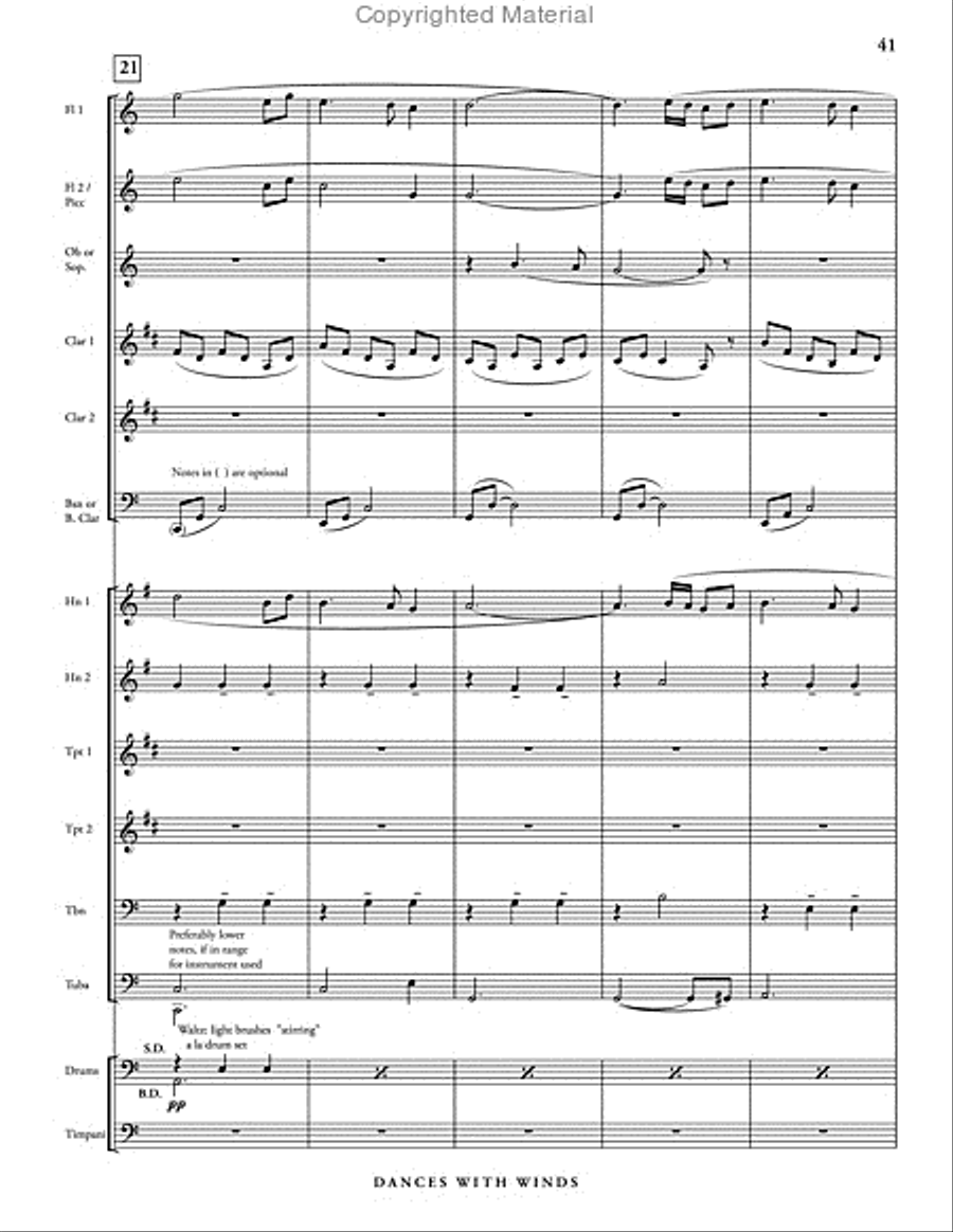 Dances with Winds Dances with Winds Concert Band scores gallery preview page 47