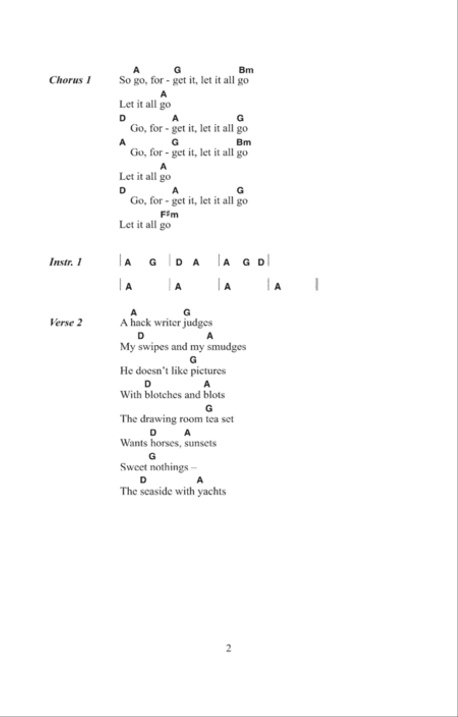 Let It All Go Acoustic Guitar scores gallery preview page 2