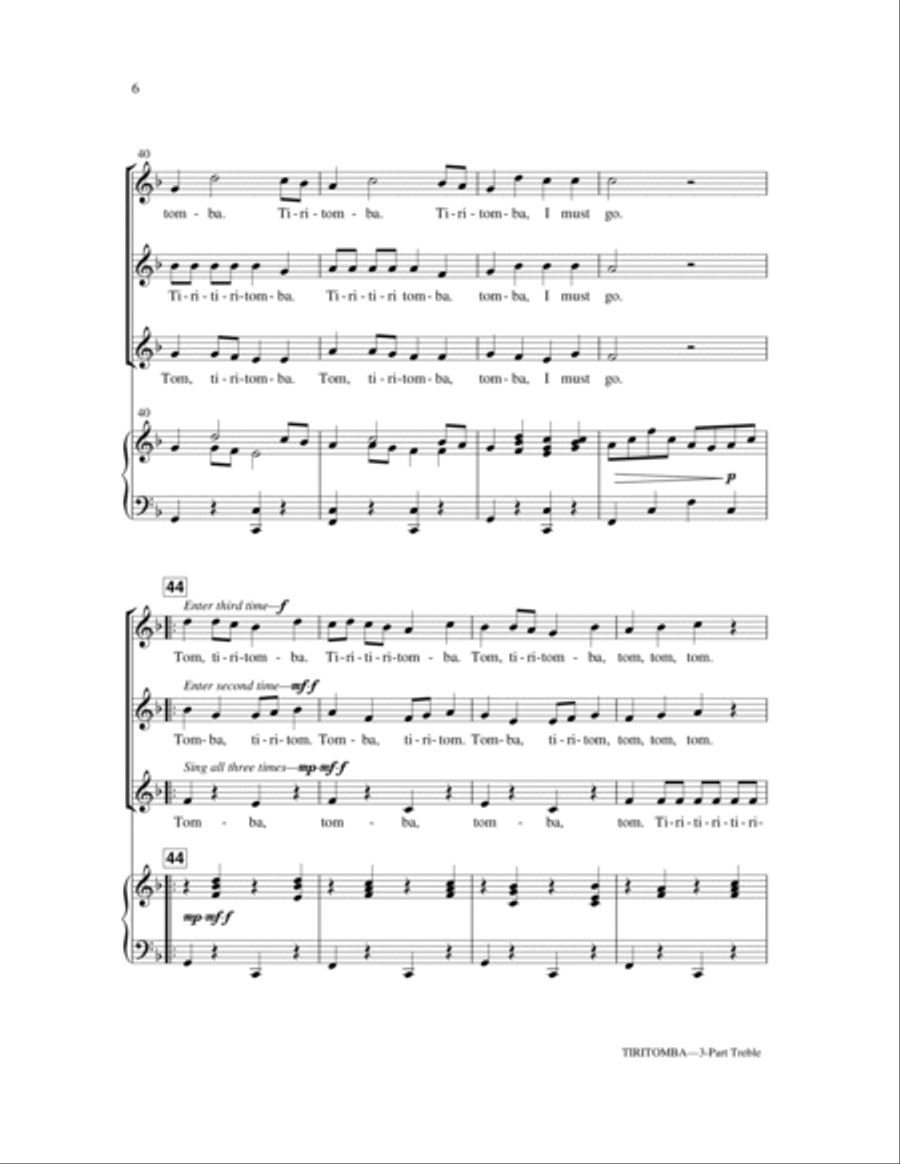 Tiritomba Tiritomba 3-Part scores gallery preview page 6