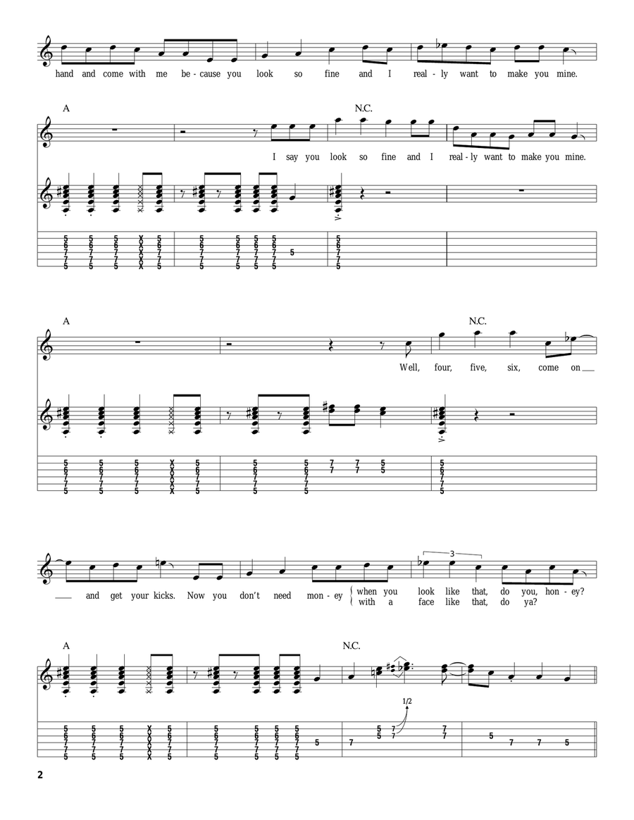 Are You Gonna Be My Girl Acoustic Guitar scores gallery preview page 2