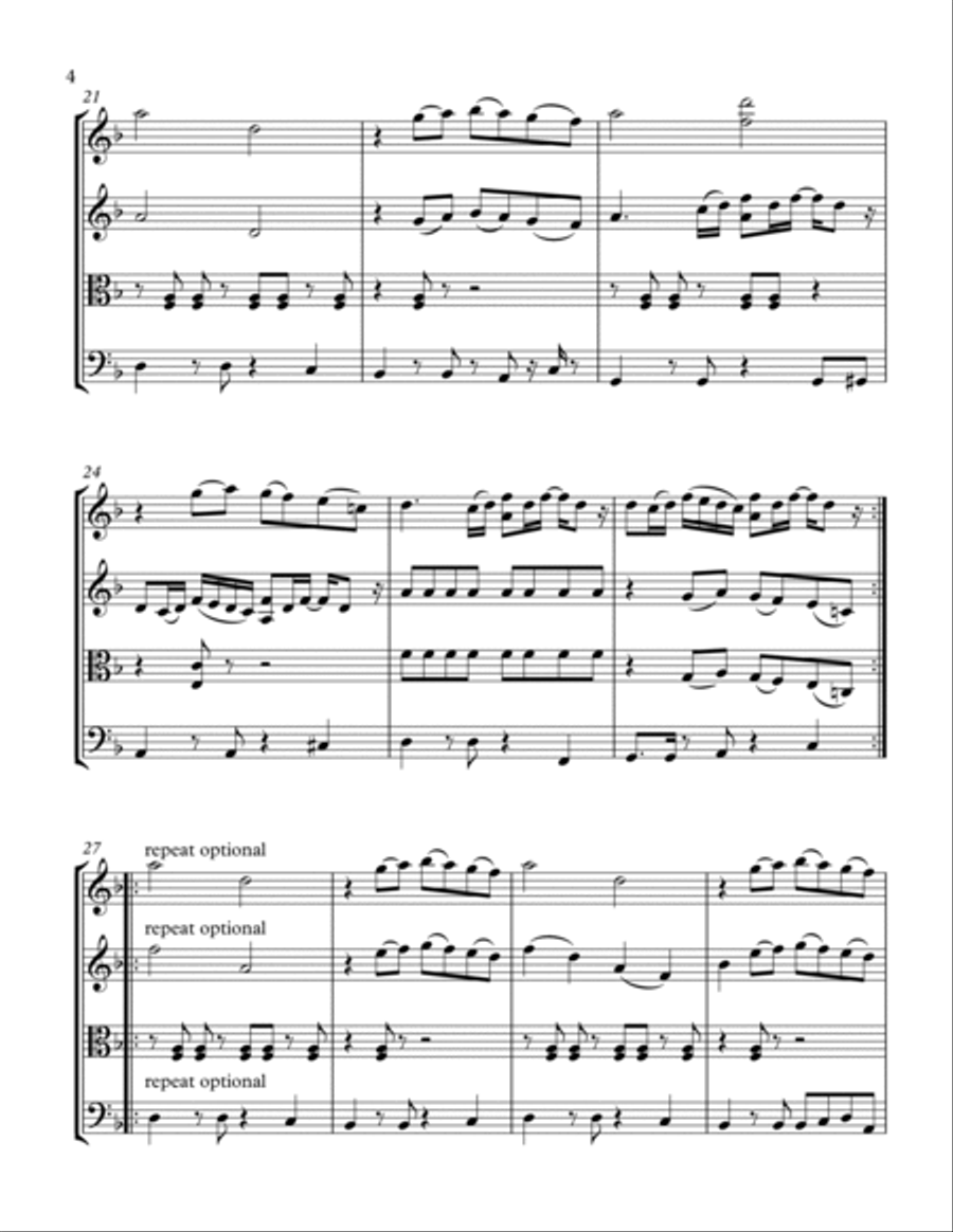 Back That Azz Up String Quartet scores gallery preview page 4