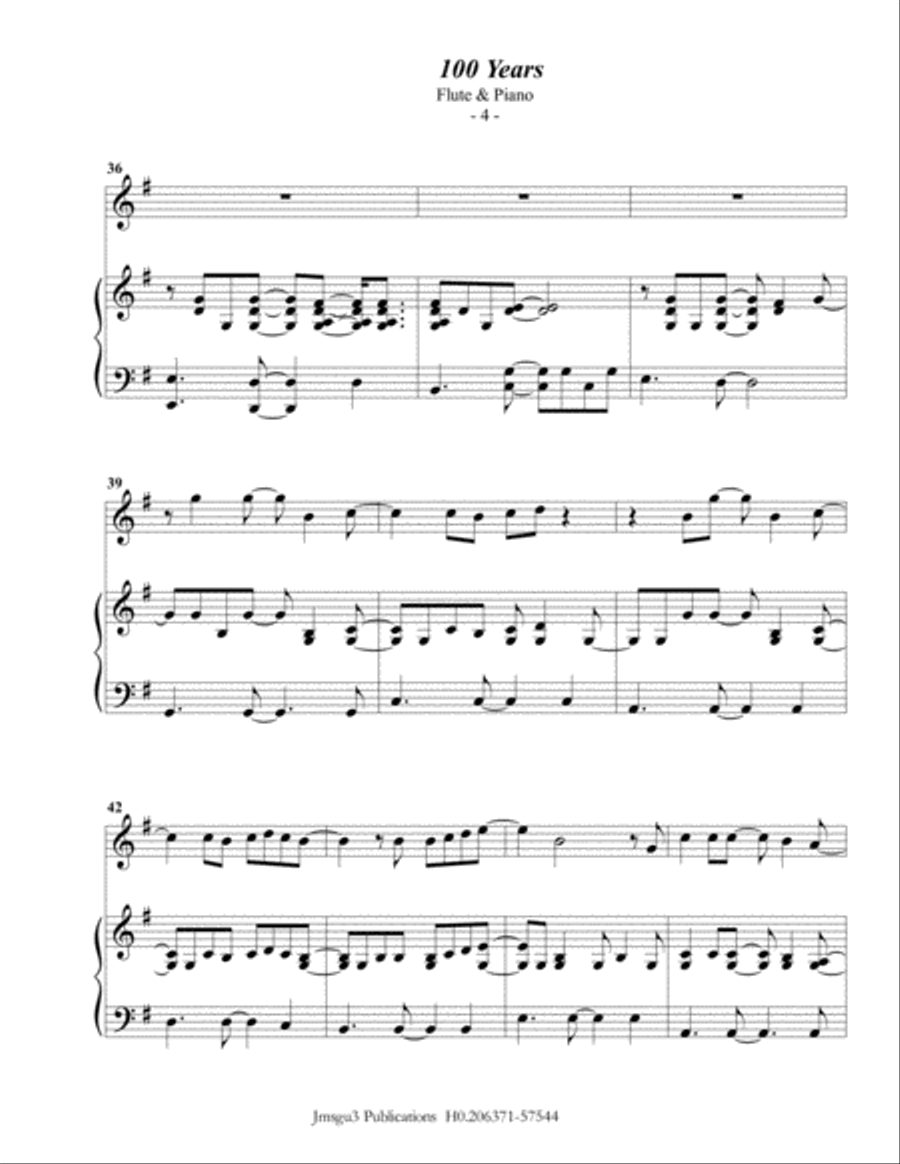 100 Years Flute Solo scores gallery preview page 4