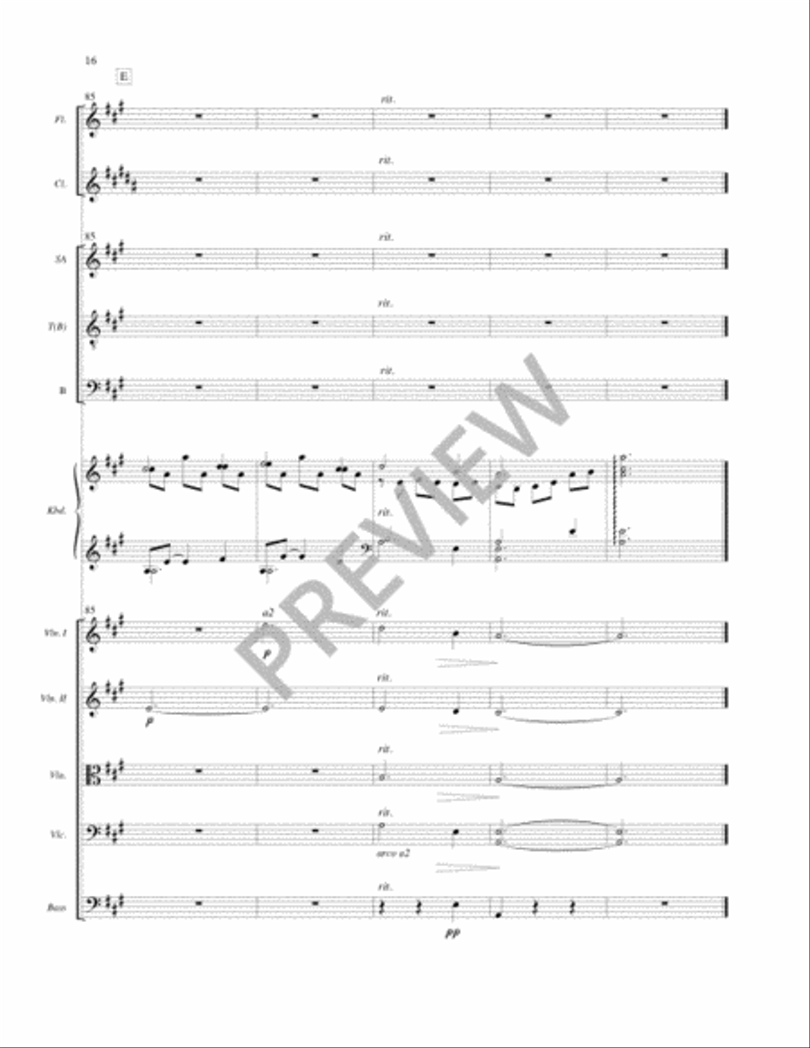 Night of Silence - Full Score and Parts Clarinet scores gallery preview page 17