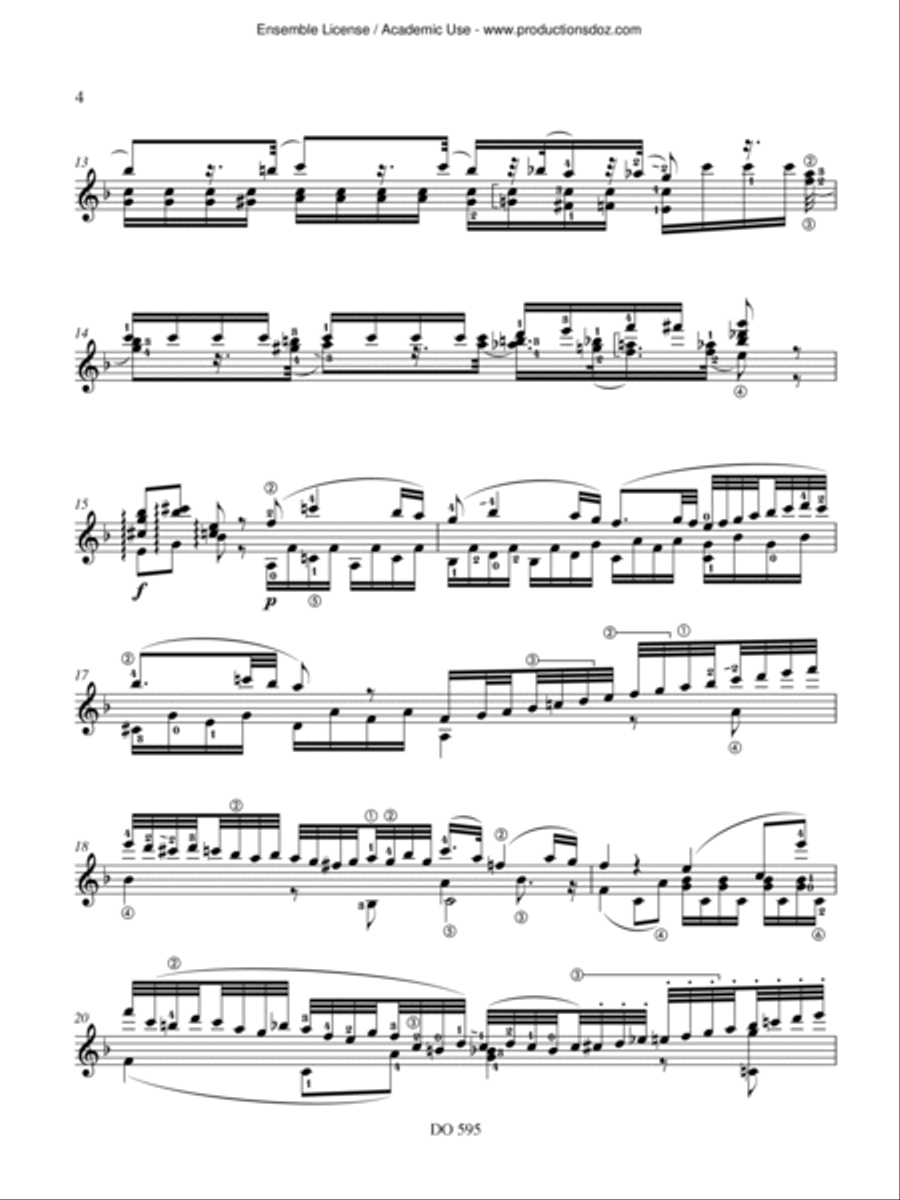 Adagio K. 540 Classical Guitar scores gallery preview page 4