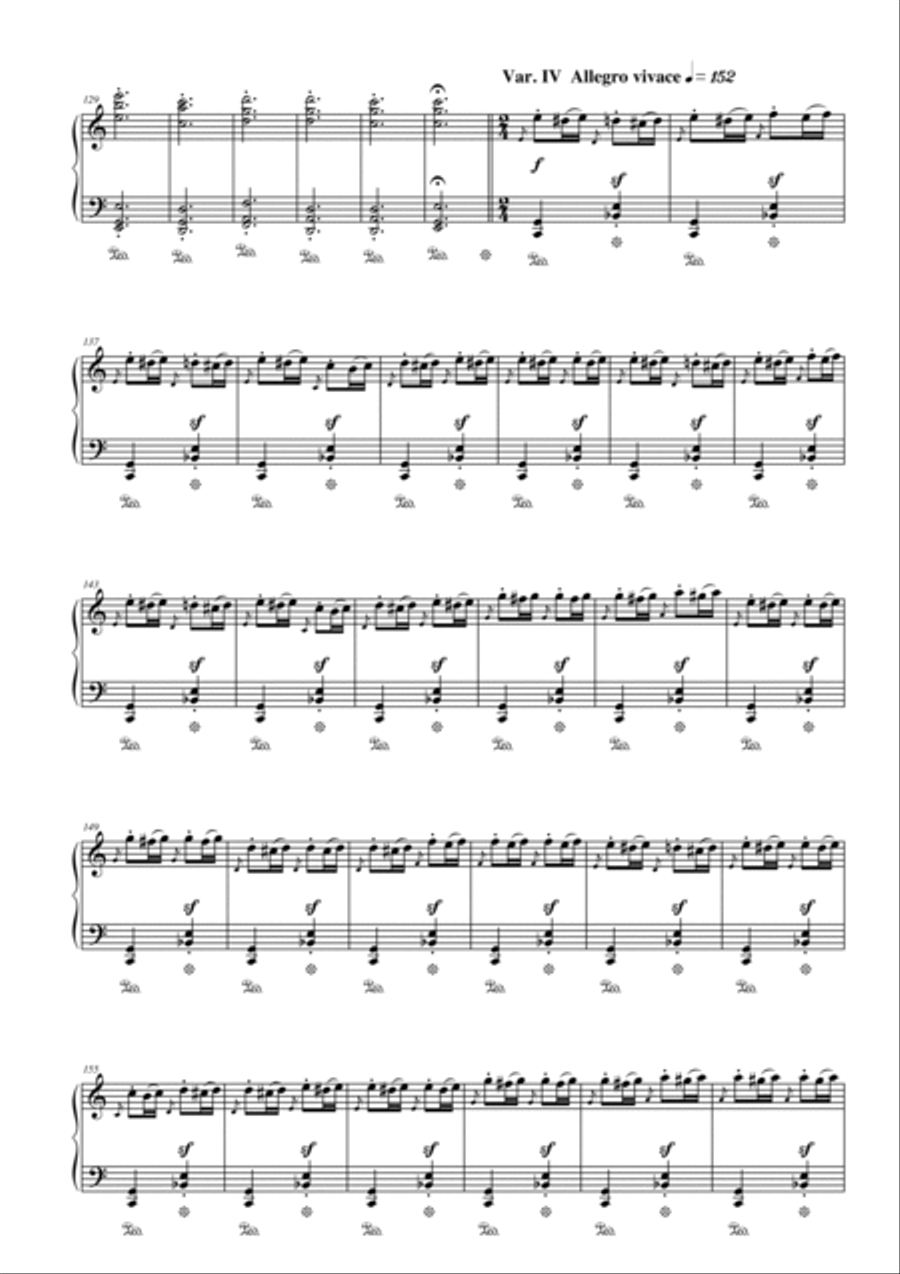 Filiberto PIERAMI: VARIAZIONI PER PIANOFORTE SU TEMA DI JEAN SIBELIUS (op.17) (ES 141) Piano Solo scores gallery preview page 6