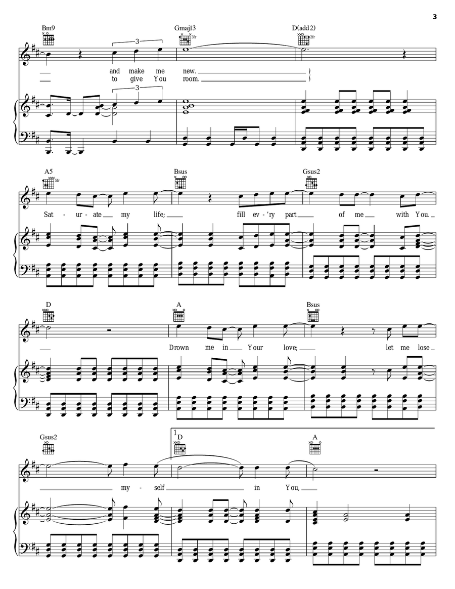 Lose Myself Piano, Vocal, Guitar scores gallery preview page 3