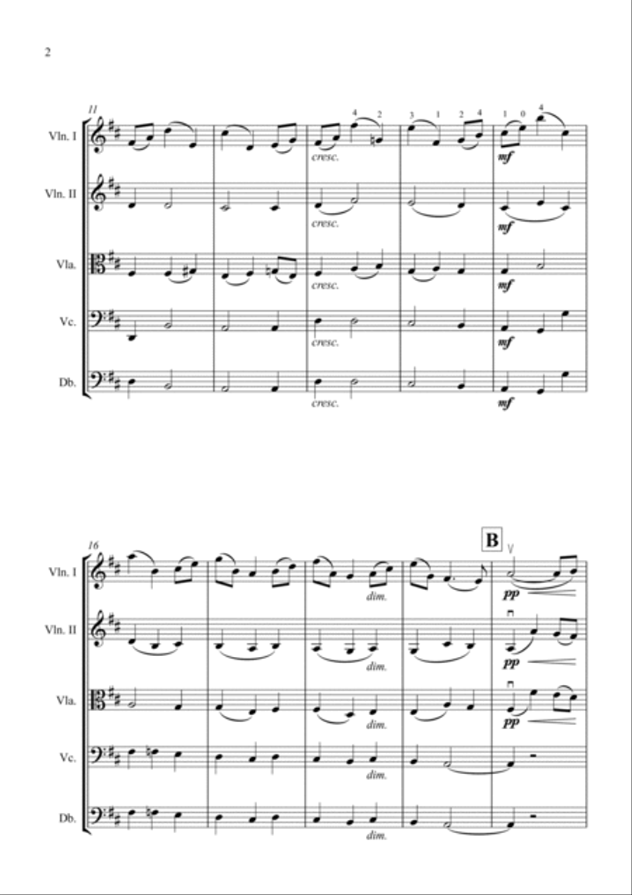 Nimrod, from Enigma Variations, by Sir Edward Elgar. Arranged for String Orchestra by Adrian Mansukh String Orchestra scores gallery preview page 2