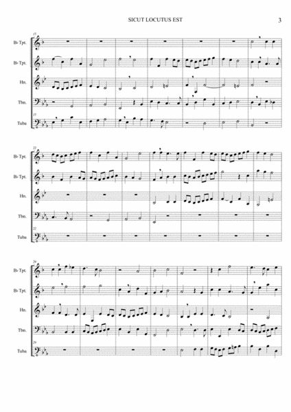 SICUT LOCUTUS EST from MAGNIFICAT - BWV 243 - Arr. for Brass Quintet image number null