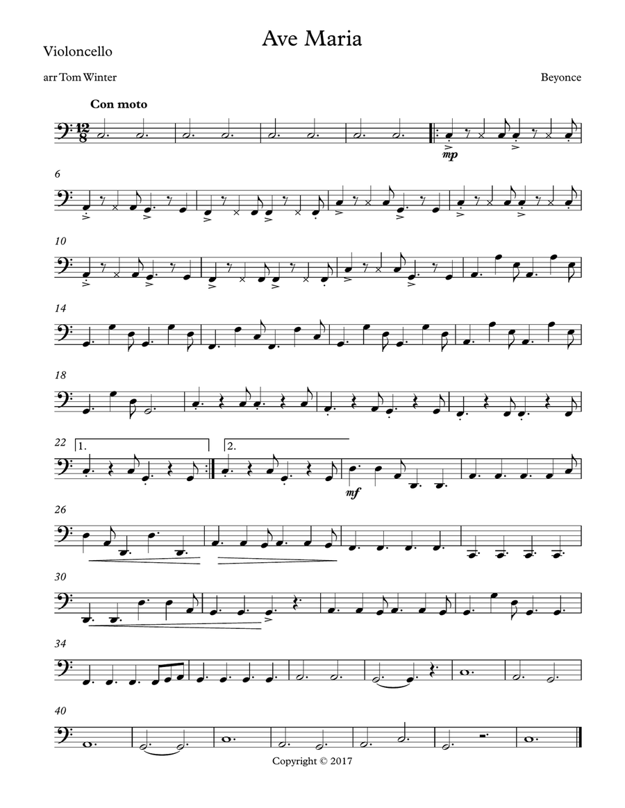 Ave Maria String Quartet scores gallery preview page 4