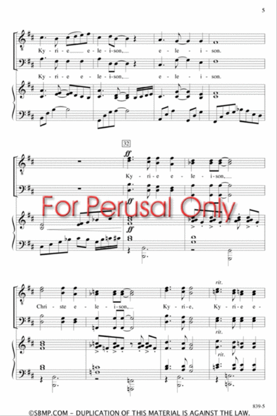 Kyrie eleison - TTBB Octavo TTBB scores gallery preview page 4